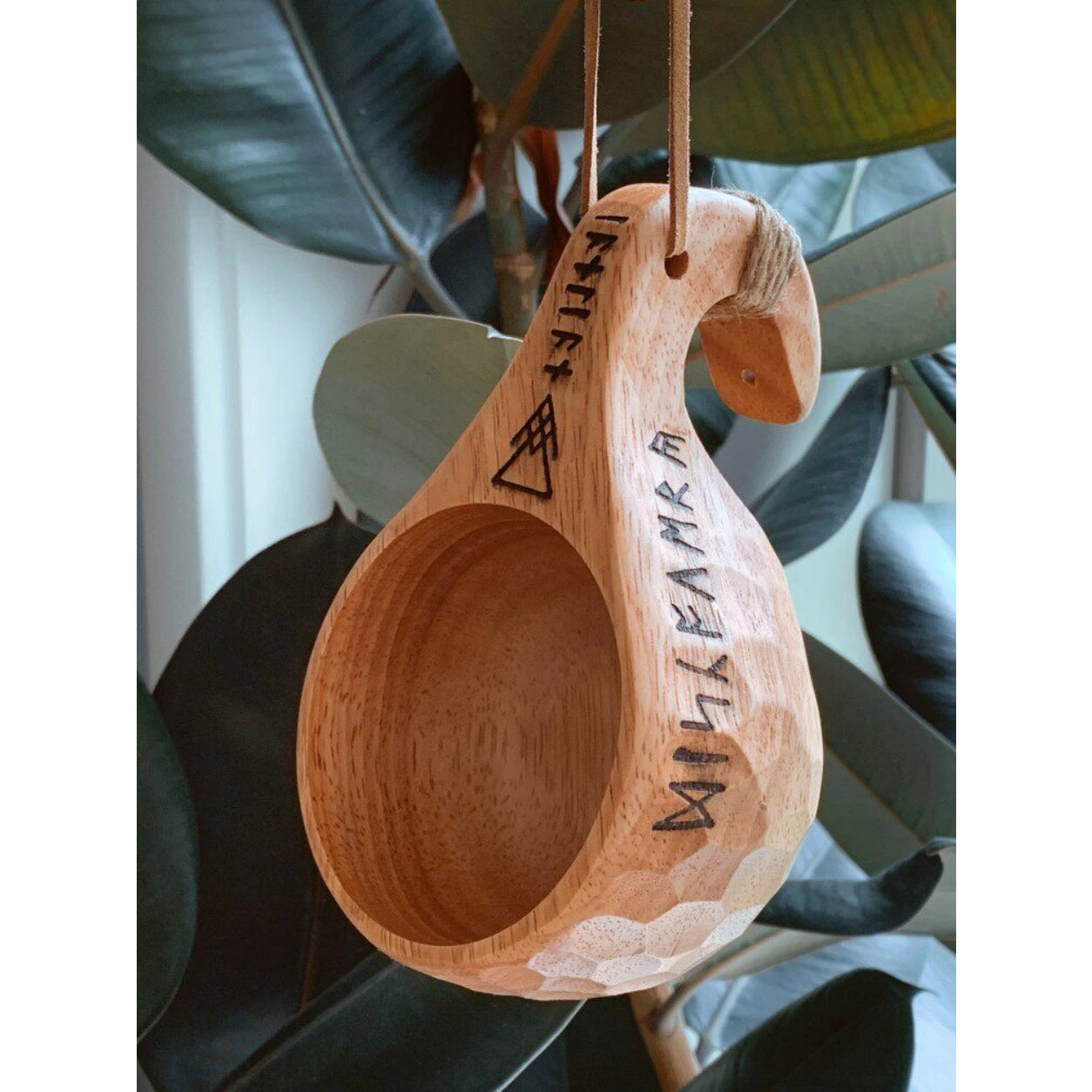 Hand Carved Oak Kuksa Cup