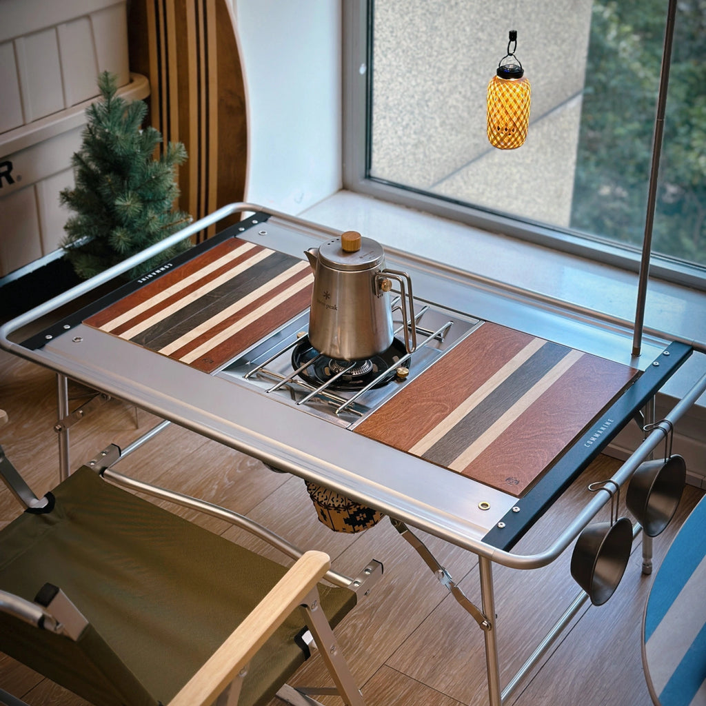 IGT Modular Wood Table Board – Brown Striped 1-Unit & Half-Unit