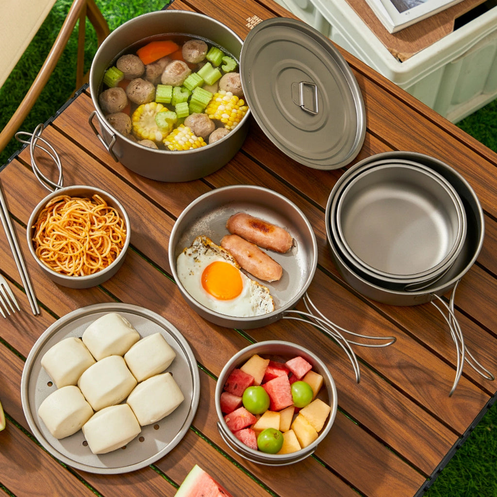 Titanium Frying Pan and Soup Pot