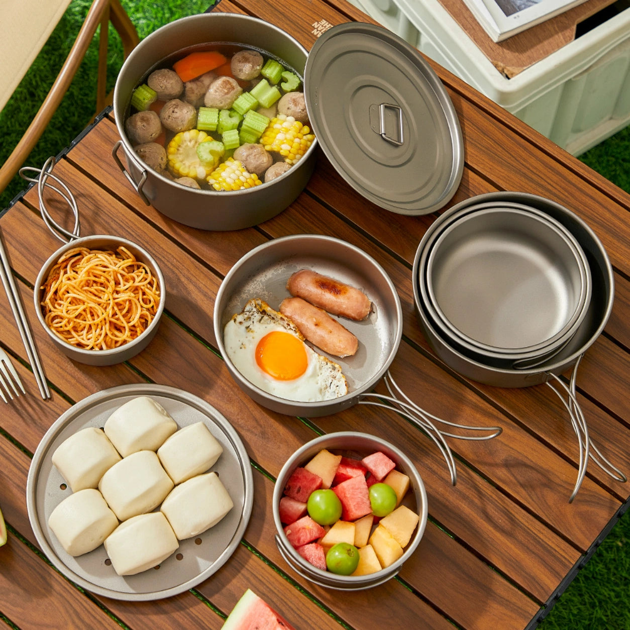 Titanium Frying Pan and Soup Pot
