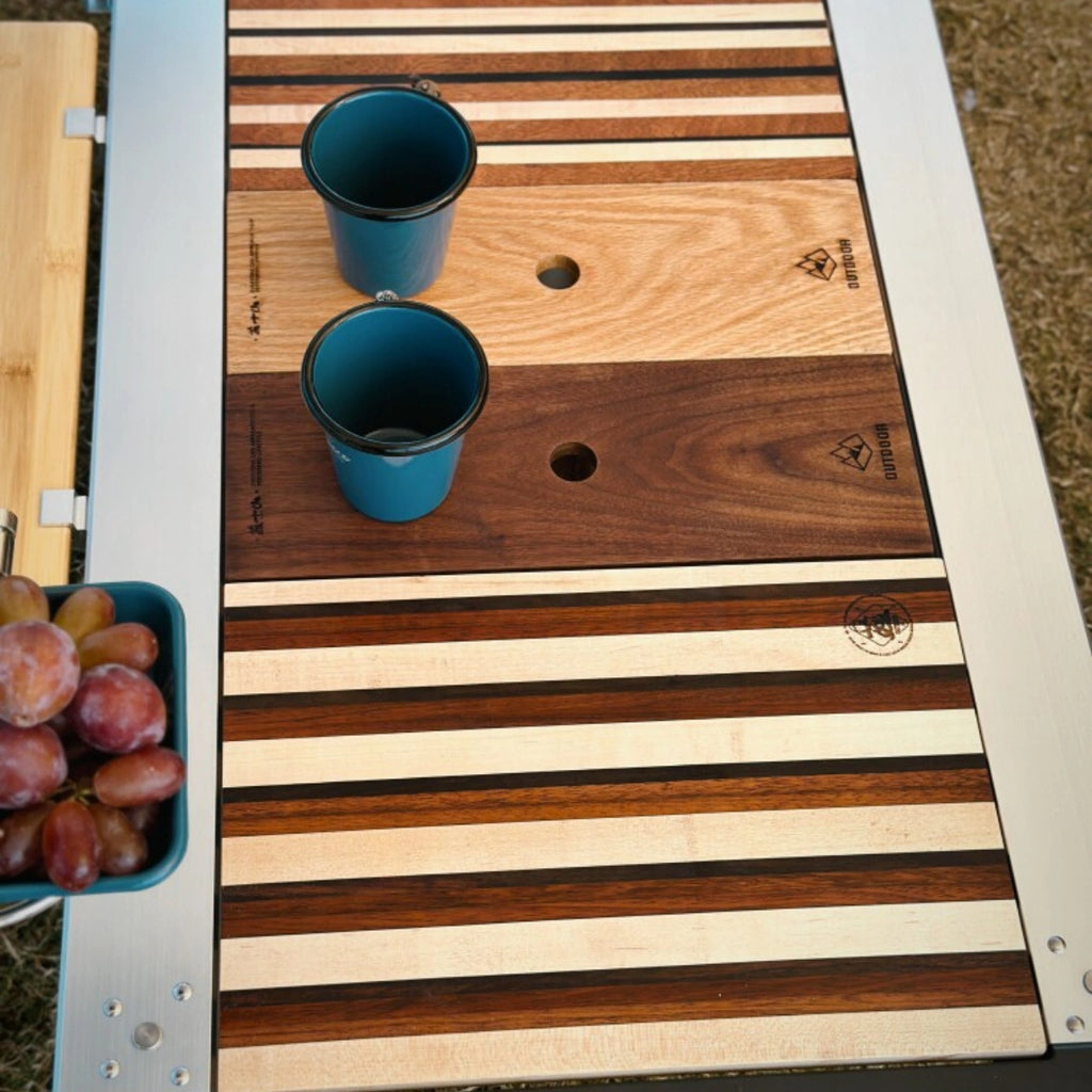 IGT Solid Wood Table Board - One Unit Multi-Wood Inlay