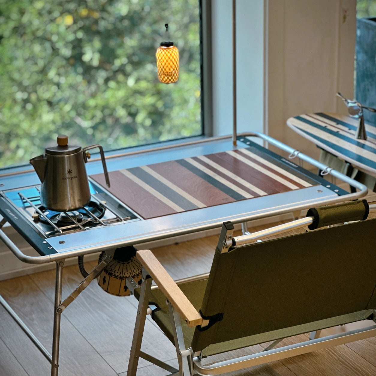 IGT Modular Wood Table Board – Brown Striped 1-Unit & Half-Unit