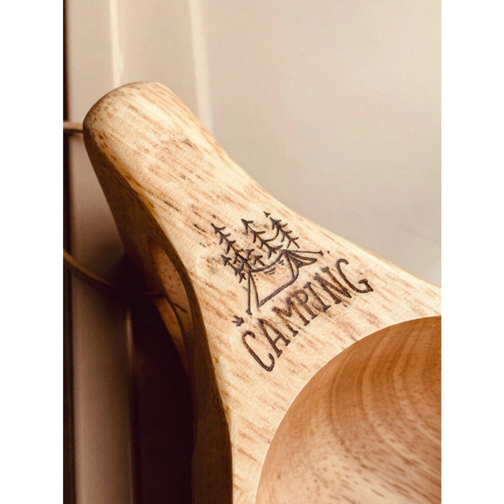 Hand Carved Oak Two Finger Kuksa Cup