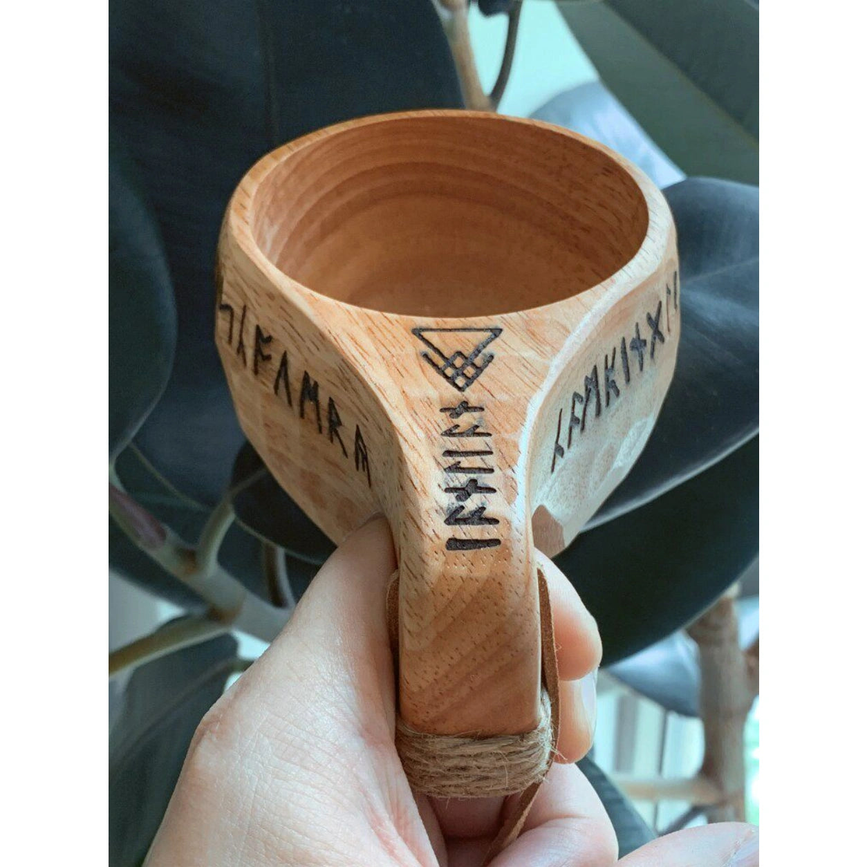 Hand Carved Oak Kuksa Cup