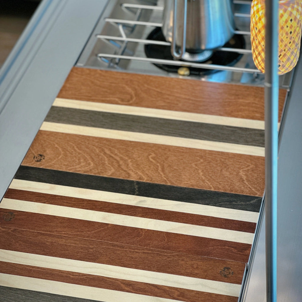 IGT Modular Wood Table Board – Brown Striped 1-Unit & Half-Unit