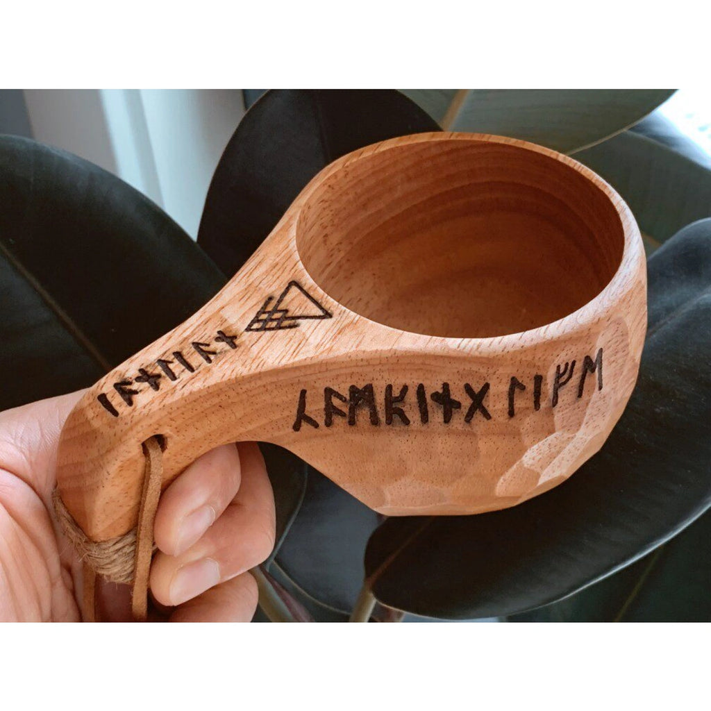 Hand Carved Oak Kuksa Cup