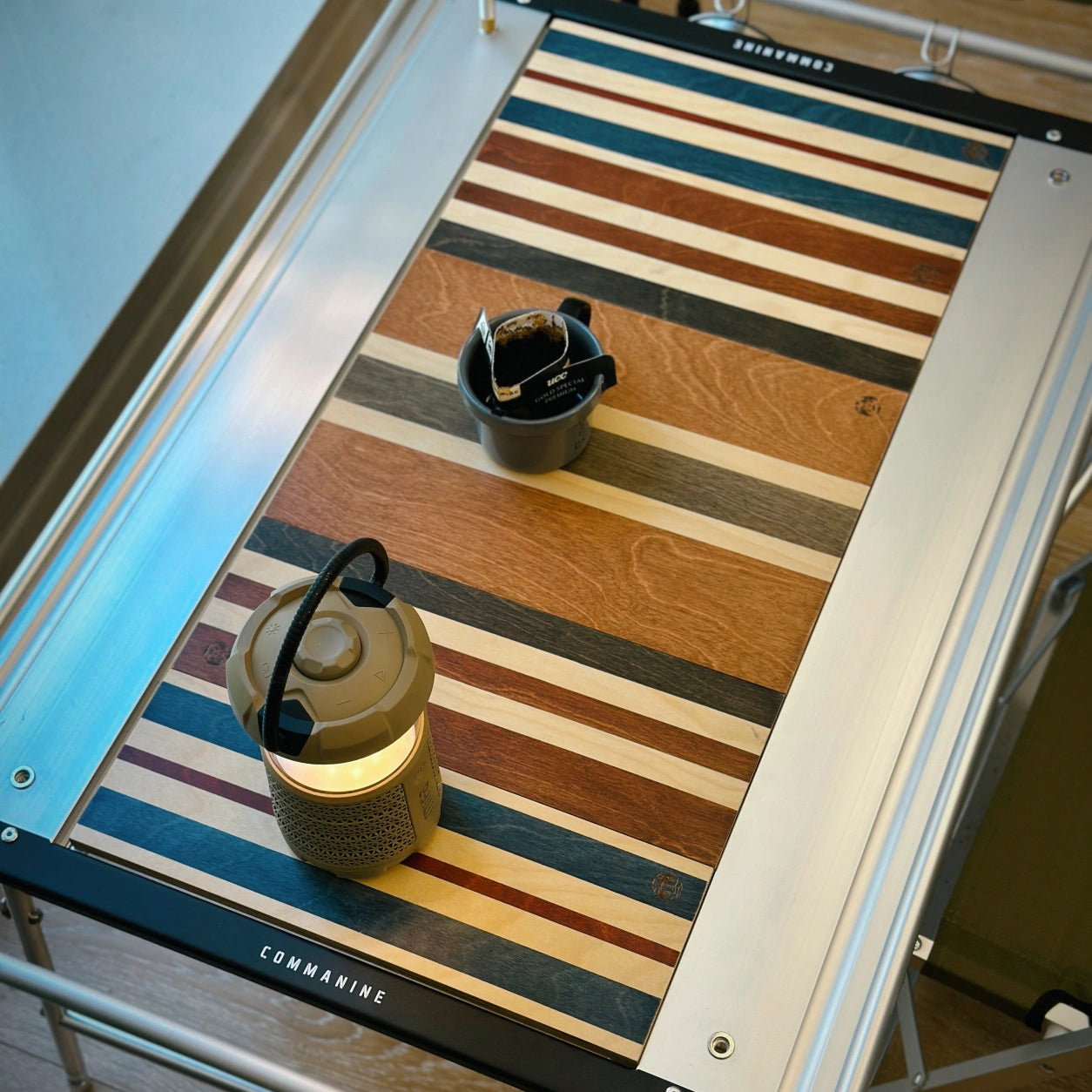 IGT Modular Wood Table Board – Brown Striped 1-Unit & Half-Unit
