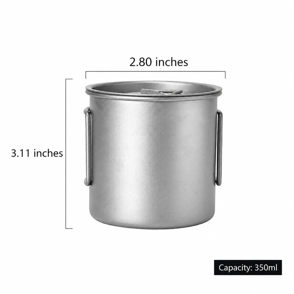 Outdoor Camping Titanium Folding Mug Three-Piece Set