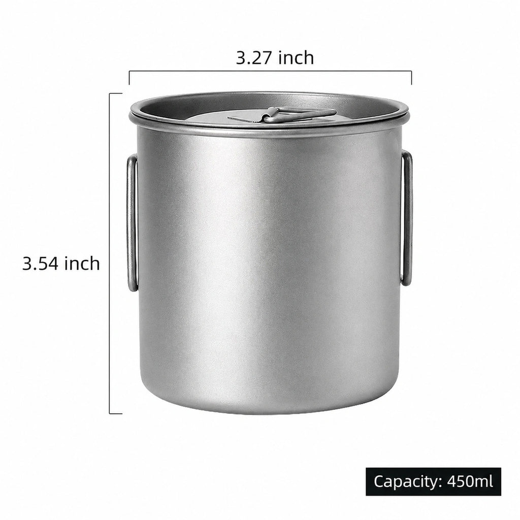 Outdoor Camping Titanium Folding Mug Three-Piece Set