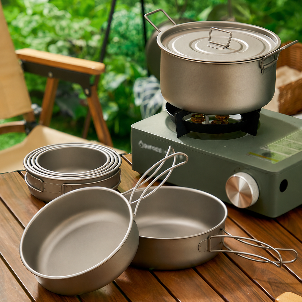 Titanium Frying Pan and Soup Pot