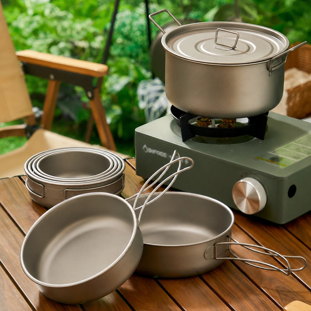 Titanium Frying Pan and Soup Pot