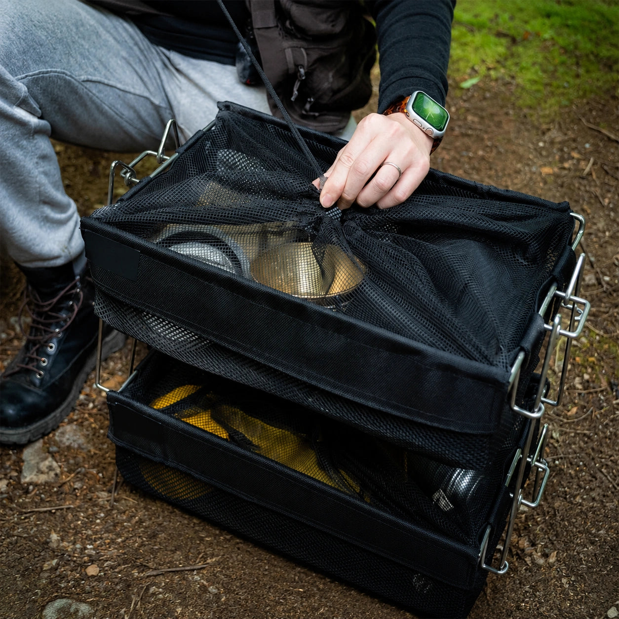 Portable Mesh Storage Basket