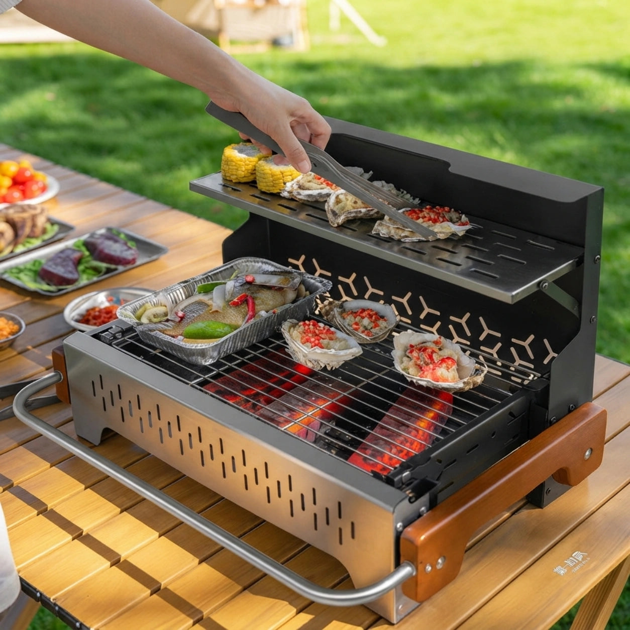 Portable Folding Charcoal Grill
